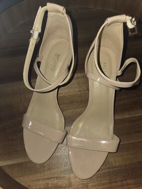 Michael Kors Nude Patent Ankle-Strap Sandals